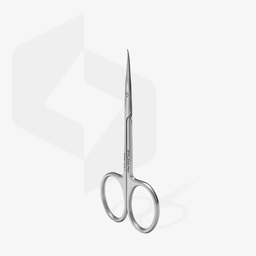 Staleks Professional Cuticle Scissors with Hook for LEFT-handed Users EXPERT 13 TYPE 3