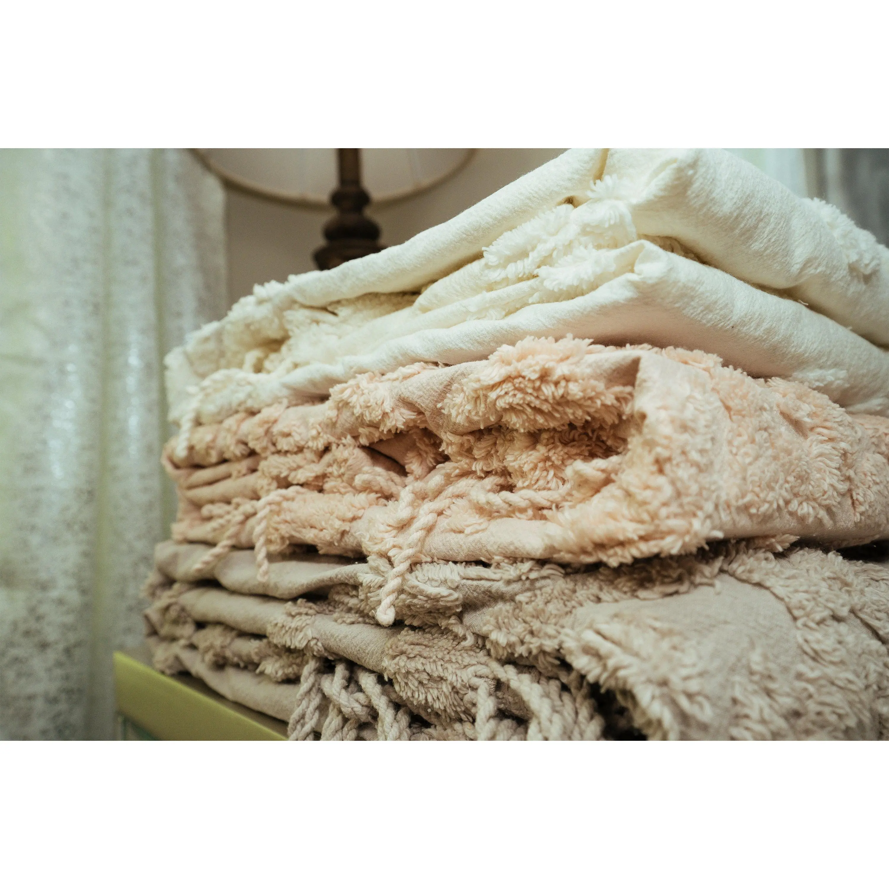 Fringe Tufted Throw Blanket