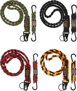 8 Pcs Duty Lanyard Keychain with USA Flag Parachute Rope Necklace Keychains Braided Keychain Lanyard for Keys, Whistle, Wallets, Camera, Traveling, Activities