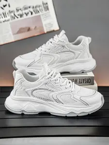 Men's Breathable Mesh Shoes, Trendy Casual Thick Sole Sneakers, Comfortable Sporty Dad Style Footwear for All Seasons, Thick Soled Sneakers, Breathable Walking Sneakers, Stylish Sneakers, Sports Sneaker