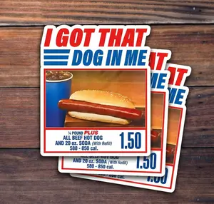 (3 Pack) I Got That Dog in Me Sticker, Funny Meme Sticker