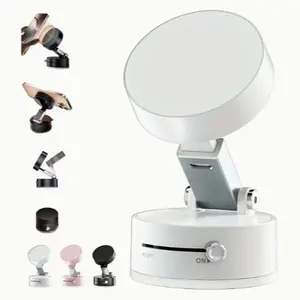 Vacuum magnetic suction cup folding and rotating bracket double-sided suction cup universal vacuum rotating bracket mobile phone bracket Magnetic Smartphone Holder black, white, pink three colors