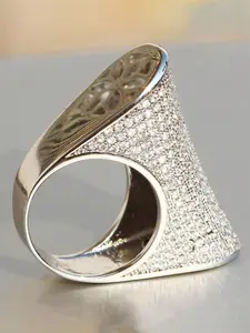 1 PC Glamorous Cubic Zirconia Ring For Women Wedding Engagement Valentine's Day Party Gift Trendy Jewellery Accessories