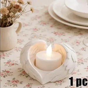 Angel Wings Candle Holder, Creative Tea Wax and Realistic Candle Stand, Home Decor, Desk Centerpiece, Unique Gift for Christmas, Moving, Birthday