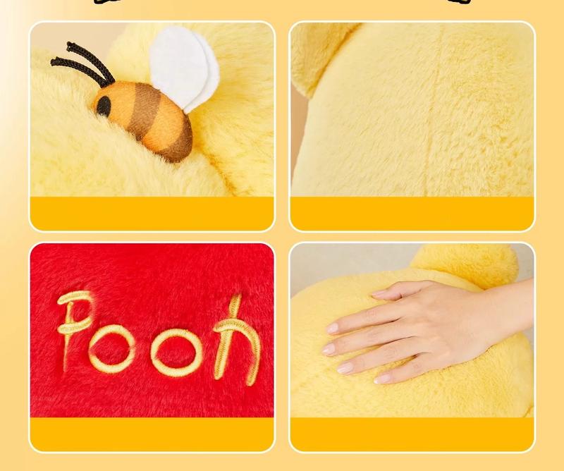 Disney Winnie the Pooh Classic Sitting Plush 23.6"/19.6"- Ultra Soft, Exquisitely Embroidered, Adorable Classic Character Stuffed Toy,Plump Collectible Doll for Fans, Room Decor, Suitable Gift for Women Girls& Fans,Holiday Gift(1pc)