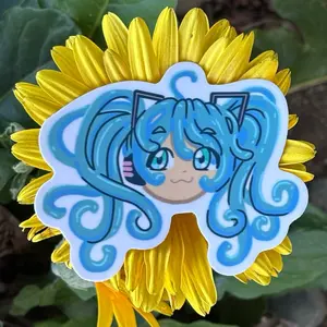 “Think Hatsune Miku but Spaghetti” Decorative Vinyl Glossy Sticker