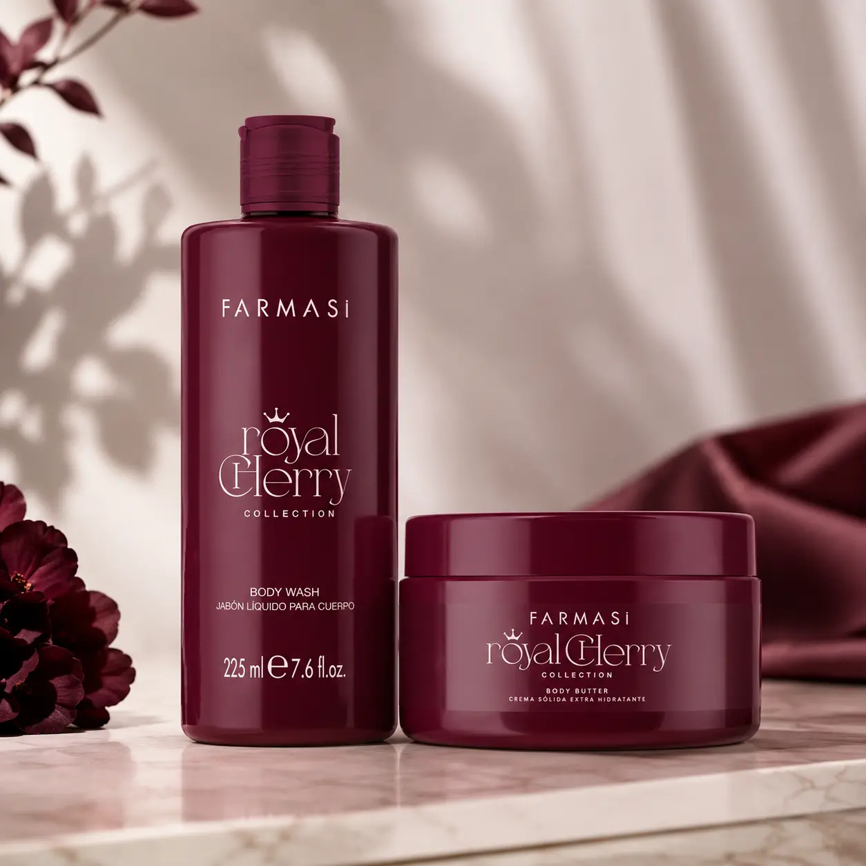 Farmasi Royal Cherry Body Wash & Body Butter Set