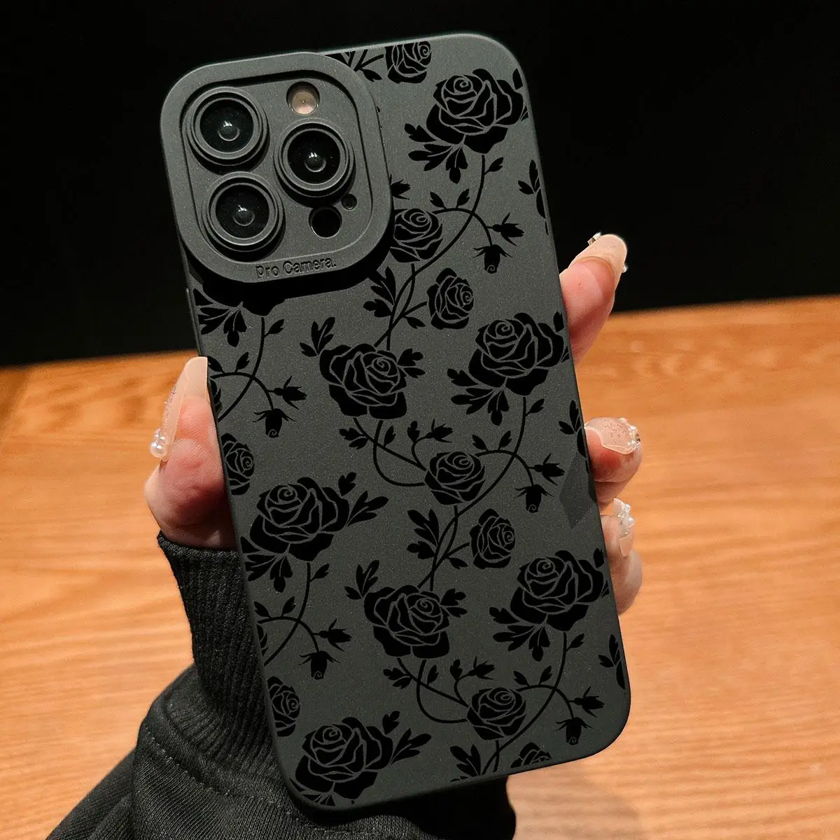 Flower Rose Pattern Phone Case, Anti-fall Decorative Phone Protector Cover, Phone Accessory Compatible With iPhone X 11 12 13 14 15 Plus Pro Max