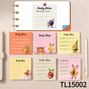 Colorful Christmas Fruit - Themed Sticky Notes for Joyful Reminders (3.54×3.54 Inches) 100-Pack with105 Emoticon Stickers,Ideal for Quickly Jotting Down Reminders,Strong Adhesive for Any Surface