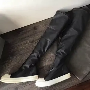 New Rick Owen Leather Sock Boot