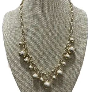 Cadena de Balines Gold-Tone Beaded Necklace for Women Fashion Jewelry