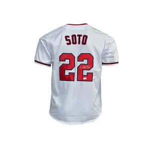 Juan Soto Autographed Washington White Pro Style Baseball Jersey Beckett