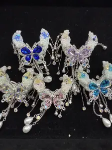 261-265 2PCS Moonlight Butterfly Charms | Sugar Crystal DIY Beads for Jewelry & Pens