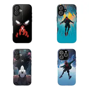 Spid3r M@n Miles Morales Phone Cases Cover Retro Comic Book Spider Web Graphic Cover Phone Case iPhone 17 16 15Pro, 14, 13, 12, 11, 8, XR Mini, Pro Max, Plus Accessories Protection unisex funny