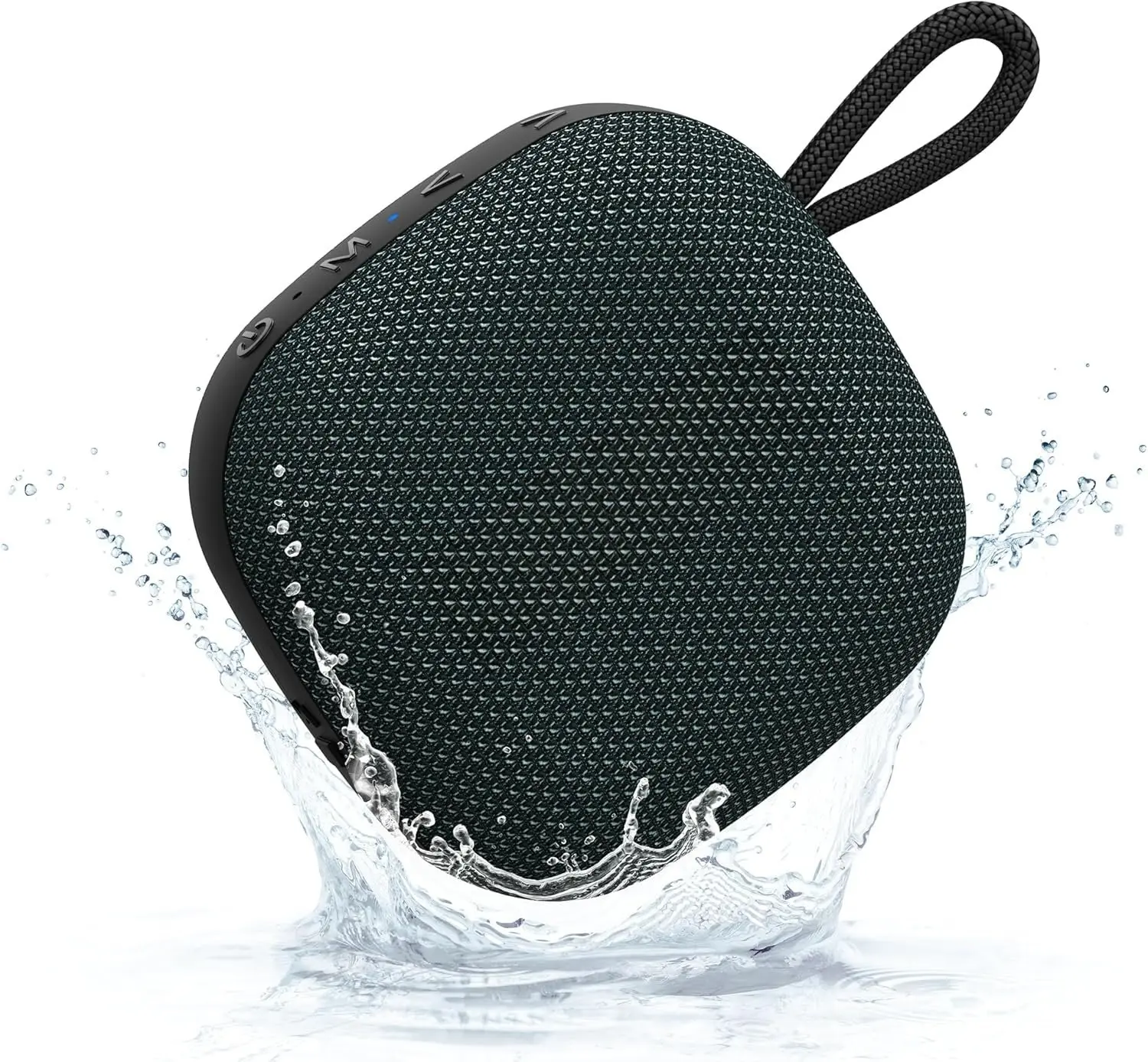 Portable   Speaker - IPX7  Show Speakers with 16H Playing Time, Loud Stereo Sound, Built-in Mic, TWS, Small Size with Carry Lanyard, DarkBlue