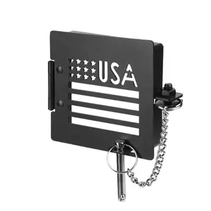 KUST 2-Pack Vented Aluminum Bumper Caps Secure Sewer Hose Storage Easy Snap-On for 4" Square Bumpers Travel Trailer & Motorhome Essential