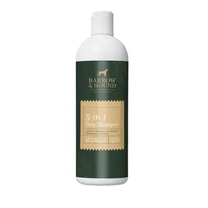 5-in-1 Dog Shampoo – Cleans, Conditions, Deodorizes, Moisturizes & Detangles – with Coconut, Oatmeal & Aloe – for Sensitive Skin – 16 fl oz