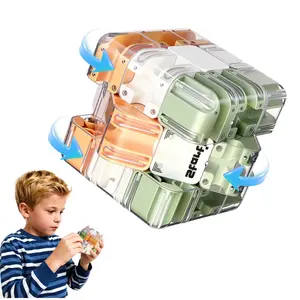 Big Size 3D Rolling Ball Maze Cube Transparent Rotatable Labyrinth Fidget Puzzle Toy for Kids Adults