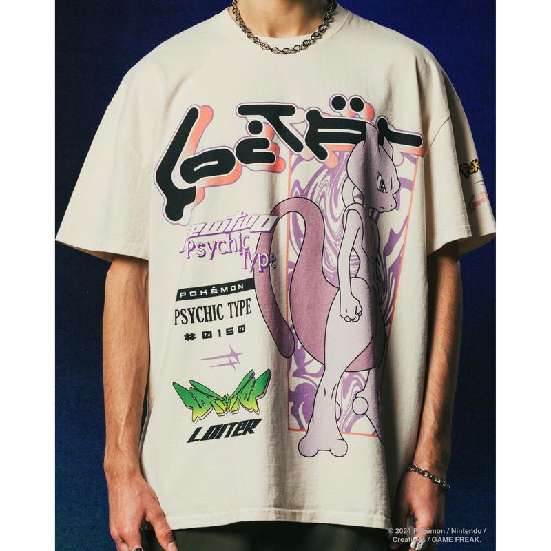 Pokémon By Loiter Mewtwo Heavyweight T-Shirt Off White