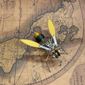 3D Metal Puzzle Bee Model Kit, Adult DIY Steampunk Mechanical Assembly, Creative Collectible Gift, Desktop Decoration, Valentine's Day Christmas Gift