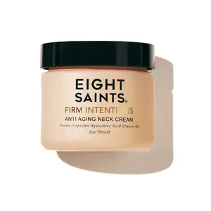 Eight Saints Firm Intentions Anti Aging Neck Cream 2oz with Protein Peptides Hyaluronic Acid Vitamin B5 for Firm Skin Reduces Wrinkles Unscented Neck Care