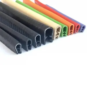 5m U-Shaped Sealing Strip Rubber Edging Stainless Steel Protectio Door Car Dustproof Safety Iron sheet edge protection
