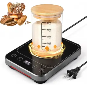 Sourdough Starter Warmer Mat, Sourdough Heating Mat for 24-40oz Jars,  1?F Thermostat Control (70-100?F) Sourdough Warmer, 0-12 Hour Timer, Auto Shut-Off, Ideal for  Baking