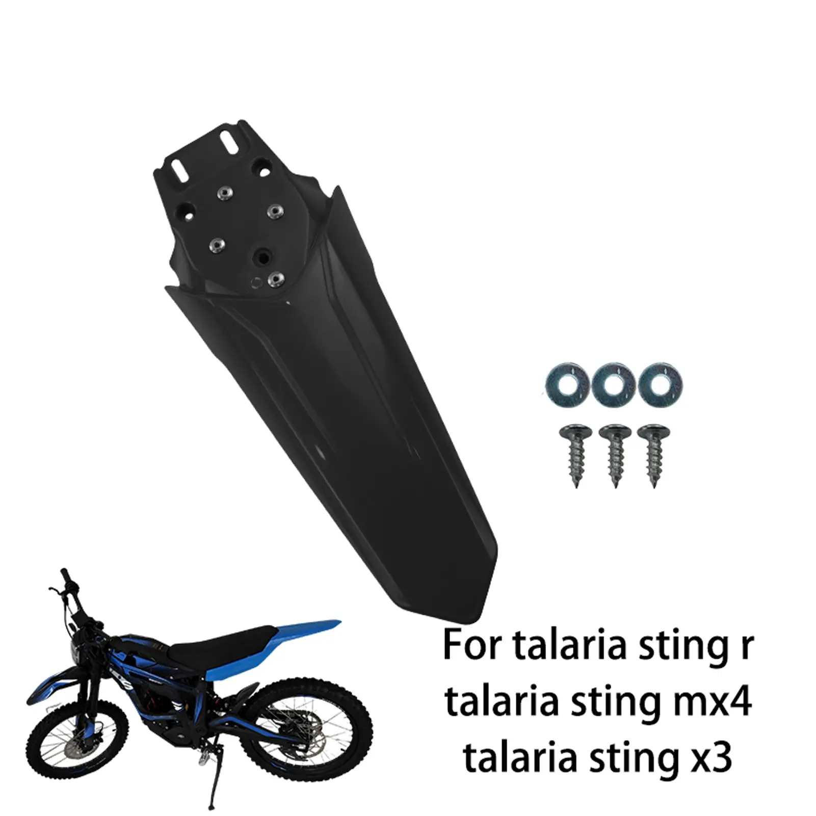 Durable Motorcycle Mudguard Set, Motorcycle Parts, Anti-Mud Splash Rear Fender Kit, Non-Sponge Rubber, Unvulcanized, Not for Machine & Instrument Use