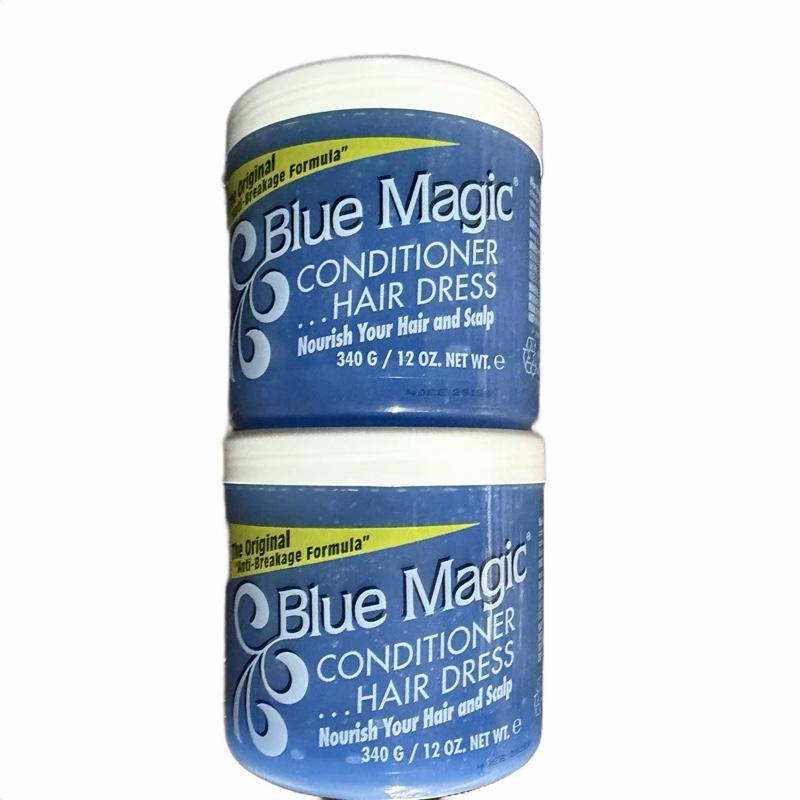 Blue Magic Conditioner Hair Dress Pack of 2 Each 12oz Anti Breakage Formula Long Lasting Moisture Resistant Suitable for Various Hair Types Made in USA.