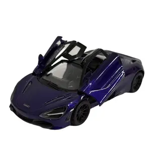 KINSMART McLaren 720S Die Cast Metal & Plastic Purple Model Car 1:36 Scale with Pull Back & Go Action & Openable Doors Officially Licensed
