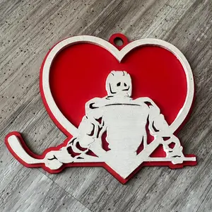 Heartbreaker Youth Hockey Valentines Day Door Wall Sign & Tag 3 Sizes 6 9 18 Inch Personalizable Gift for Moms Group or Tournament