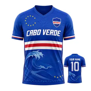 Cabo Verde Soccer Fan Jersey Shirt, Custom Name Number Patriotic Flag Tee, Personalized Football Supporter Shirt for Men Women