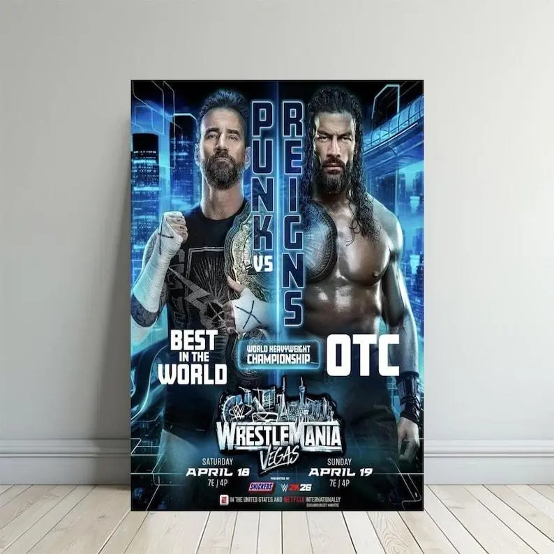 WrestleMania 42 Official Poster, CM Punk vs Roman Reigns 2026 Poster