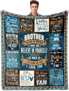 Brother Gifts from Sister, Brother Birthday Gifts, Gifts for Brother Throw Blanket, Big Brother Gift, Gifts for Brothers from Sisters, Big Brother Gifts for Boy, Christmas Brother Gifts Ideas