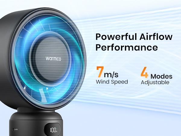 Warmco Portable Stroller Fan, 4000mAh Rechargeable Clip on Fan for Baby, Heavy Duty Clamp for Treadmill, Golf Cart & Peloton, 4 Speeds Quiet Personal Cooling Fan, 360° Rotatable with LED Display