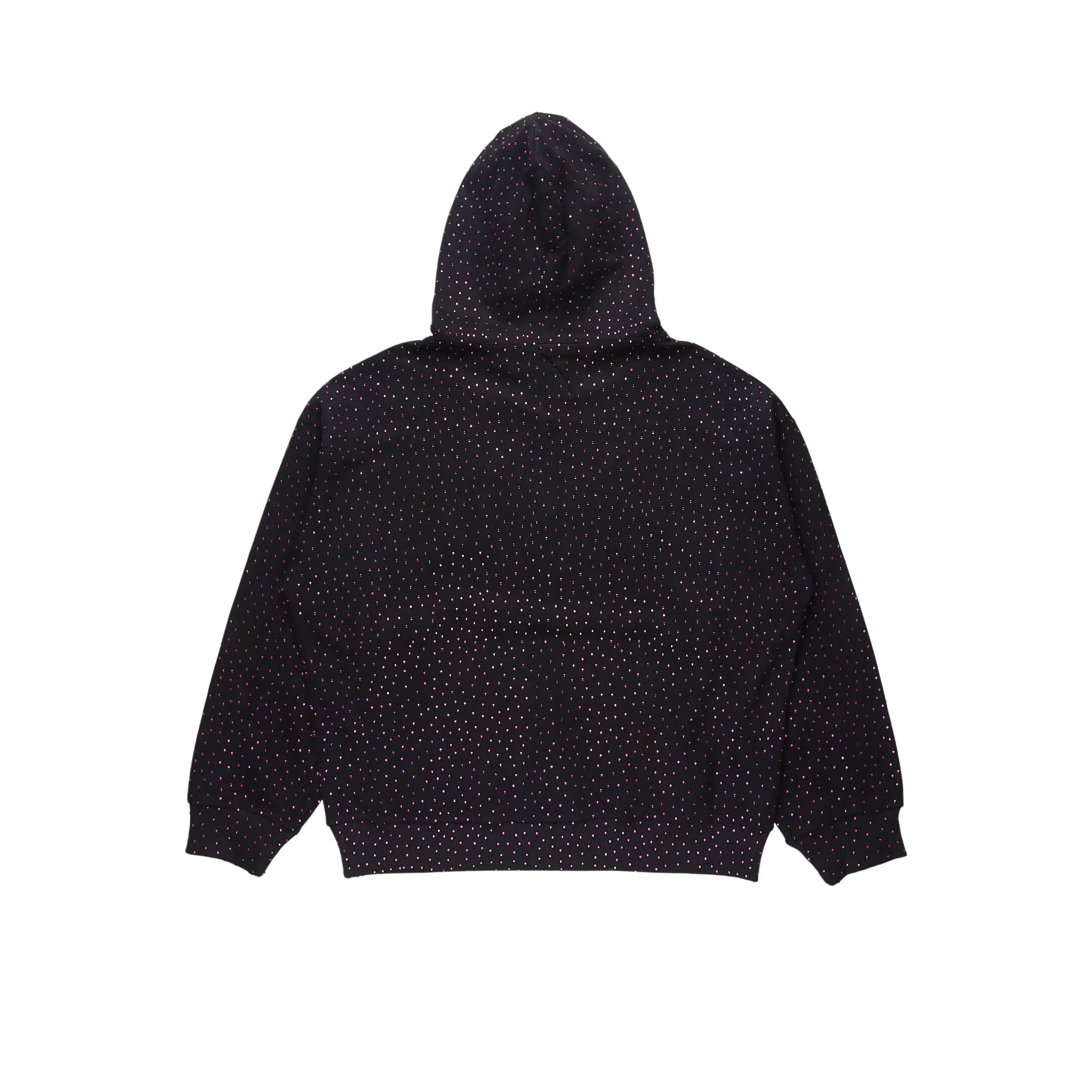 Crystiqa Black/Pink Rhinestone Hoodie - TikTok Shop