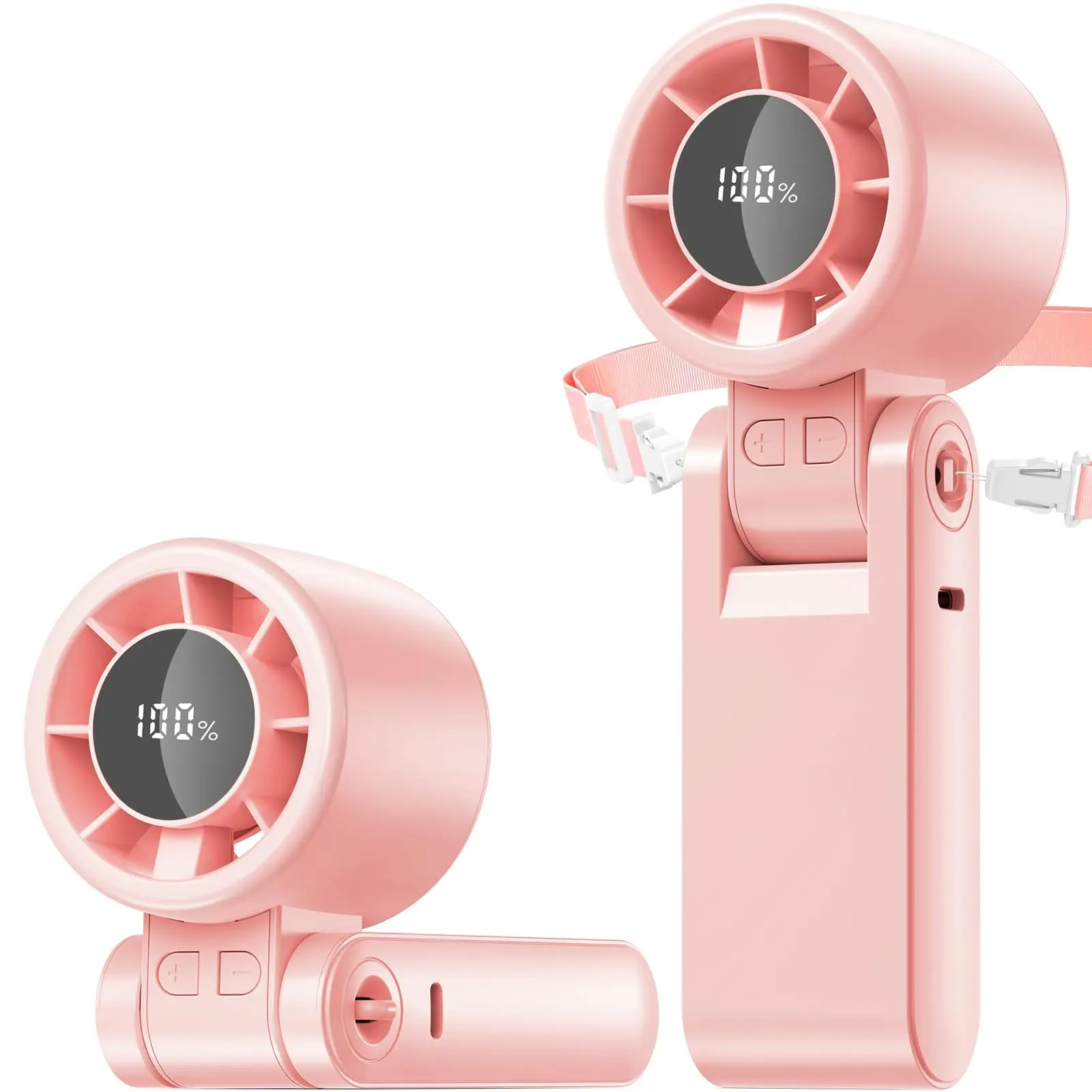 Portable Handheld Turbo Fan, 4 in 1 Personal Cooling Fan with 15000 RPM Powerful Airflow, 5200mAh Battery, 12H Runtime and 180° Foldable Design for Travel, Outdoor & Office
