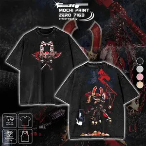 Warhammer 40K KHORNE Graphic T-shirt Crewneck Sweatshirt Hoodie Tank Top Streetwear 100% Premium Cotton Apparel Oversized Game Fan Gift Heavyweight Aesthetic Washed Print Unisex Top