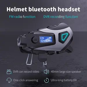2026 New Helmet Bluetooth Camera Headset, Bluetooth 5.4, HD Recording, Long Battery Life, Noise Cancellation, Universal for All Helmets bluetooth-compatible