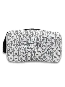 Black Bow Quilted Bow Cosmetic Bag