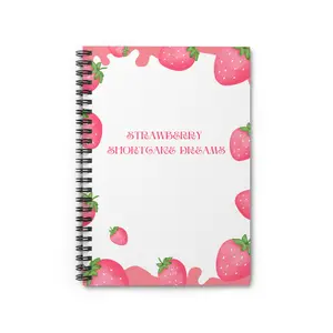 Strawberry Dreams Spiral Notebook - Cute Stationery, Journal for Students, Gift for Strawberry Lovers, Cute Office Supplies, Summer Vibes,