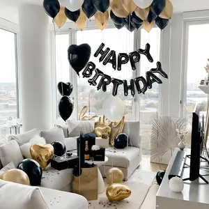 Complete Birthday Balloon Garland Kit - Stunning Arch Set with 16-Inch Letter & Heart Balloons, Vibrant Assorted Latex Balloons for Unforgettable Party Decorations