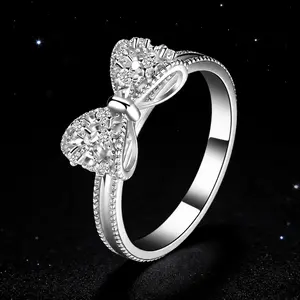 Promise ring set with beautiful cubic zirconia, suitable as a gift for girls or couples, perfect for daily wear, Mother’s Day.