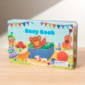 Busy Book Set, Toddler Busy Book, Animal Quiet Book Educational Toy, Interactive Parent-Child Magic Sticker Activity Book