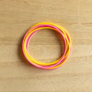 Strawberry Lemonade: Silicone Jelly Bracelets-Stack of 6