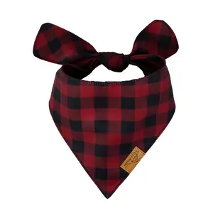 Remy+Roo Dog Bandanas | Premium Durable Fabric | Unique Shape Reversible Christmas Dog Bandana | Adjustable Fit | Multiple Sizes Offered pet christmas