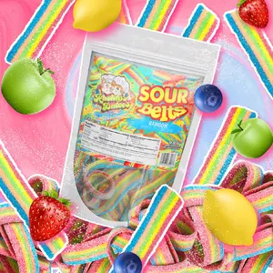 Rainbow Sour Belts - Tangy, Fruity, and Colorful Candy for a Sweet Adventure