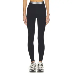Splits59 Bailey High Waist Active Rib 7/8 Legging in Black