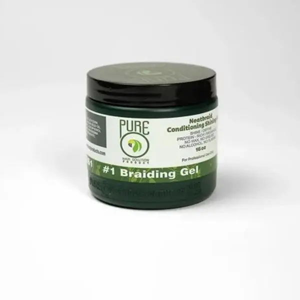 16oz Pure O Neat Braid Gel, Strong Hold Styling Gel for Braiding, Tames Frizz and Adds Shine Haircare 16oz Pure O Neat Braid Gel, Strong Hold Styling Gel for Braiding, Tames Frizz and Adds Shine Haircare