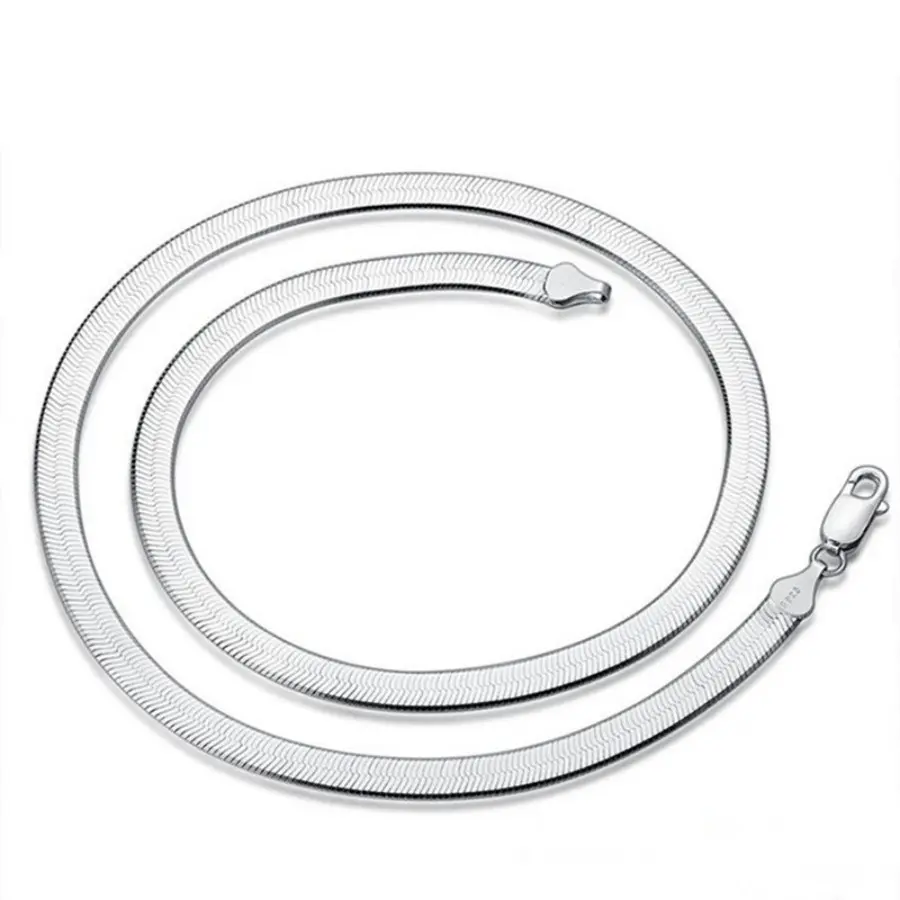 Unisex stainless steel snake bone chain necklace, casual fashion jewelry for all seasons, simple snake bone chain necklace, stainless steel jewelry for parties, daily clothing decoration, Cuban link chain